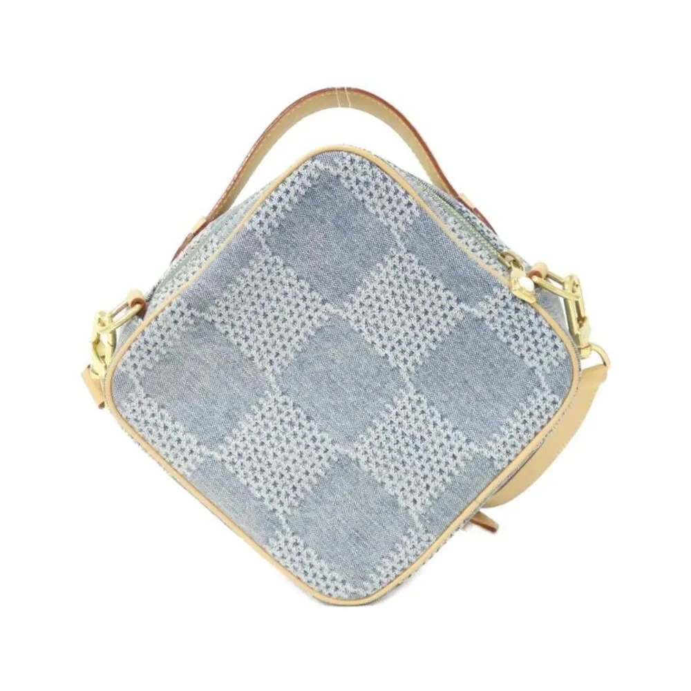 Louis Vuitton Damier Denim 3D Chess Cotton Canvas Shoulder Bag